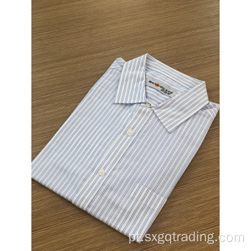 Camisa masculina listrada de fio tingido